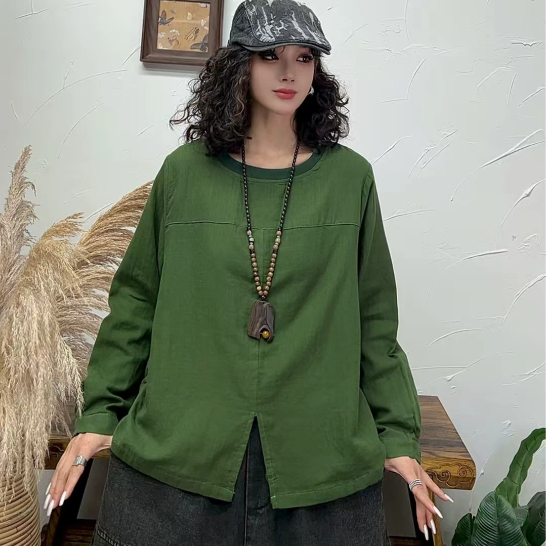 15099新款春秋时尚休闲气质百搭显瘦纯色上衣