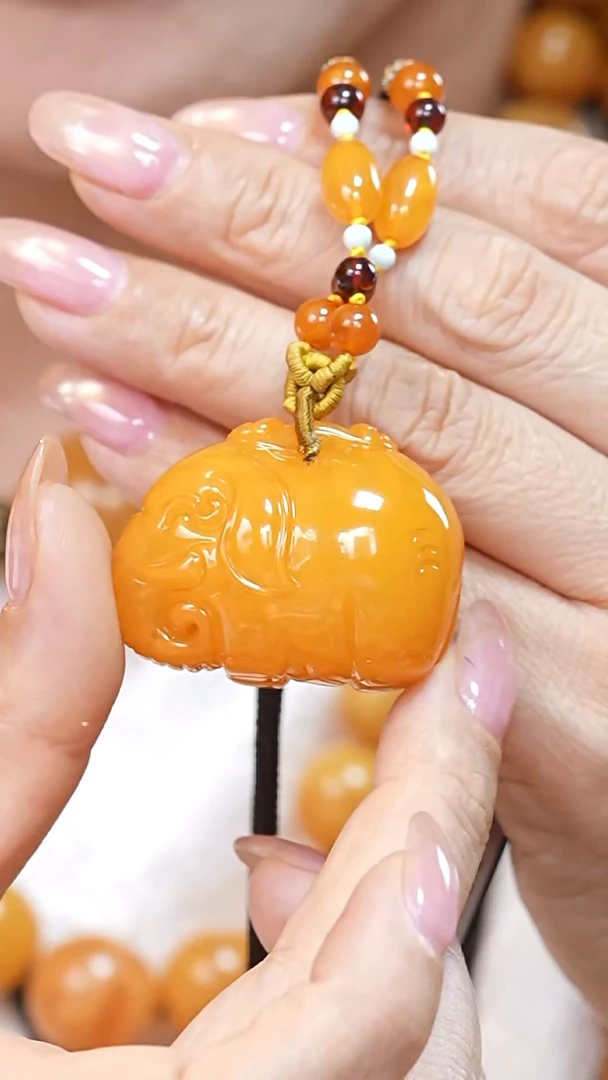 蜜蜡颈饰未镶嵌4275天然蜜蜡珠宝奇石云端妖孽全部保真