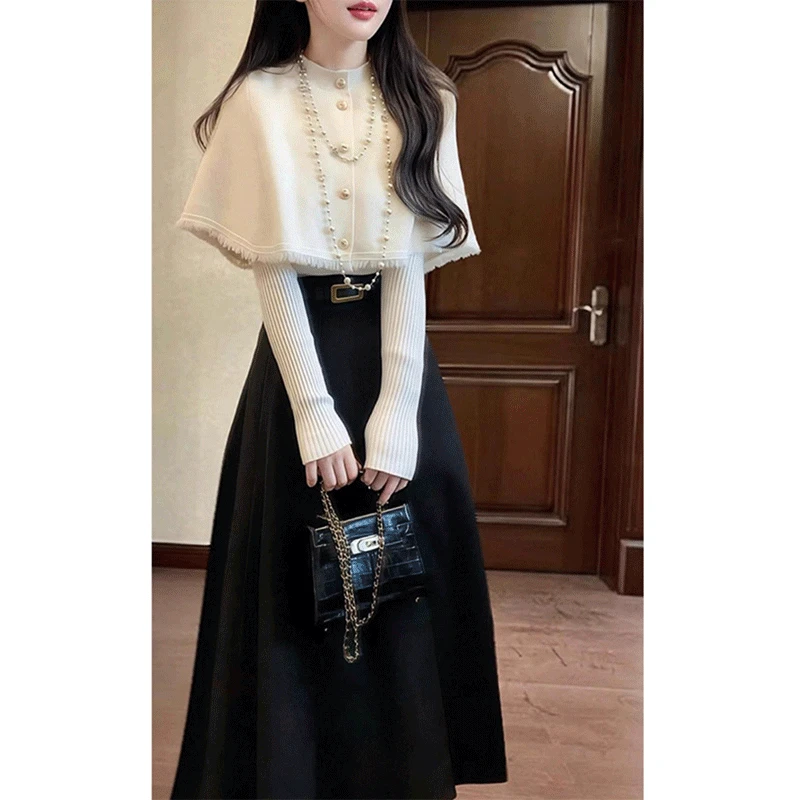 现~设计感炸街毛衣叠穿两件套秋冬2025新款女打底衫时髦时尚洋气