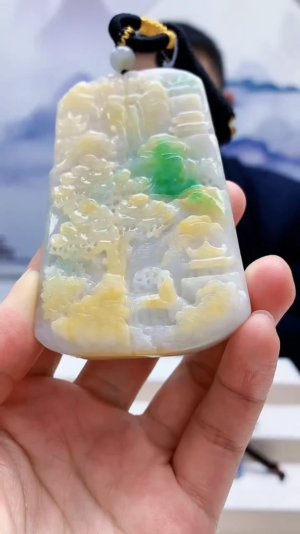 未镶嵌定制翡翠5174lr-毛货挂件10