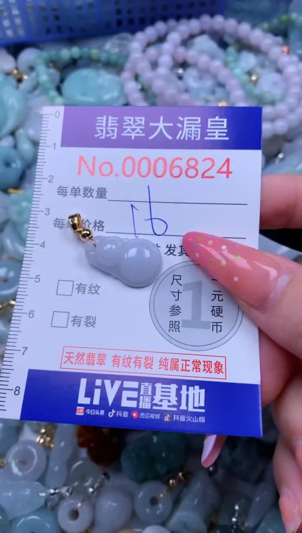 翡翠未镶嵌吊坠(不含链)6824