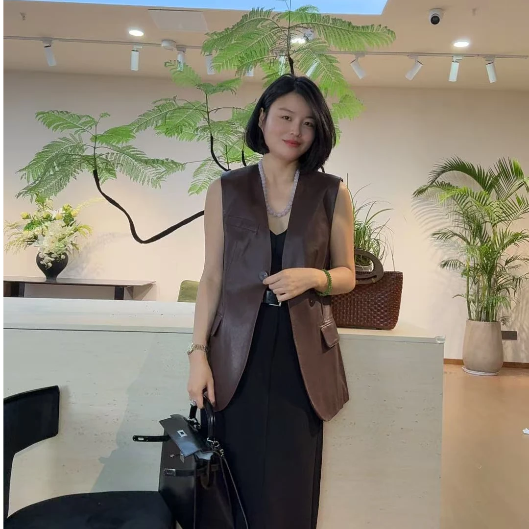 TANTAN 显瘦时尚百搭无袖马甲2425