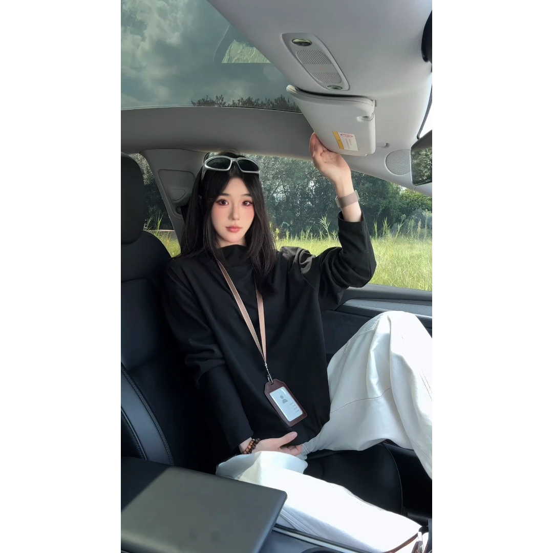 德绒半高领打底衫男生2025新款春秋季长袖T恤美式重磅内搭卫衣潮