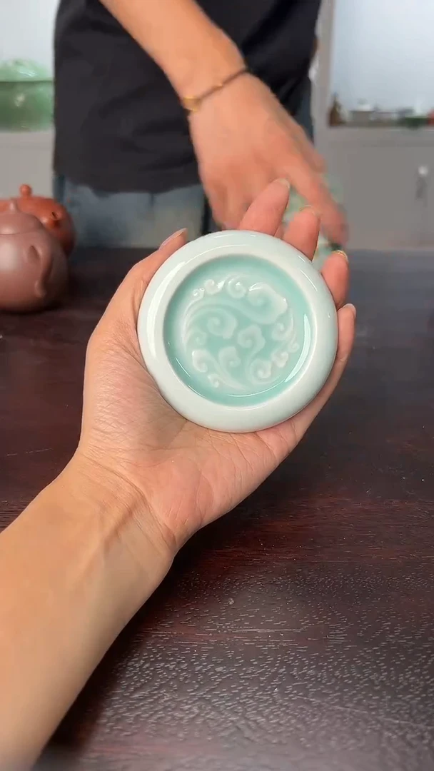 龙泉云间青瓷小米茶器