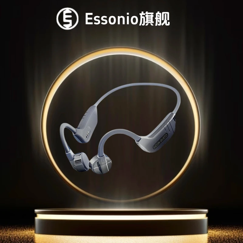 ESSONIOK9+AI耳机运动健身挂耳式超长续航跑步耳机骨传导耳机