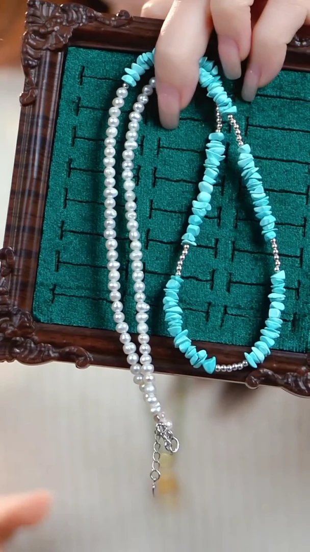 未镶嵌绿松石项链1