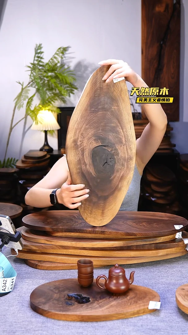 木北美黑胡桃原木.干裂疤结不属于商品质量问题完美主义者慎拍