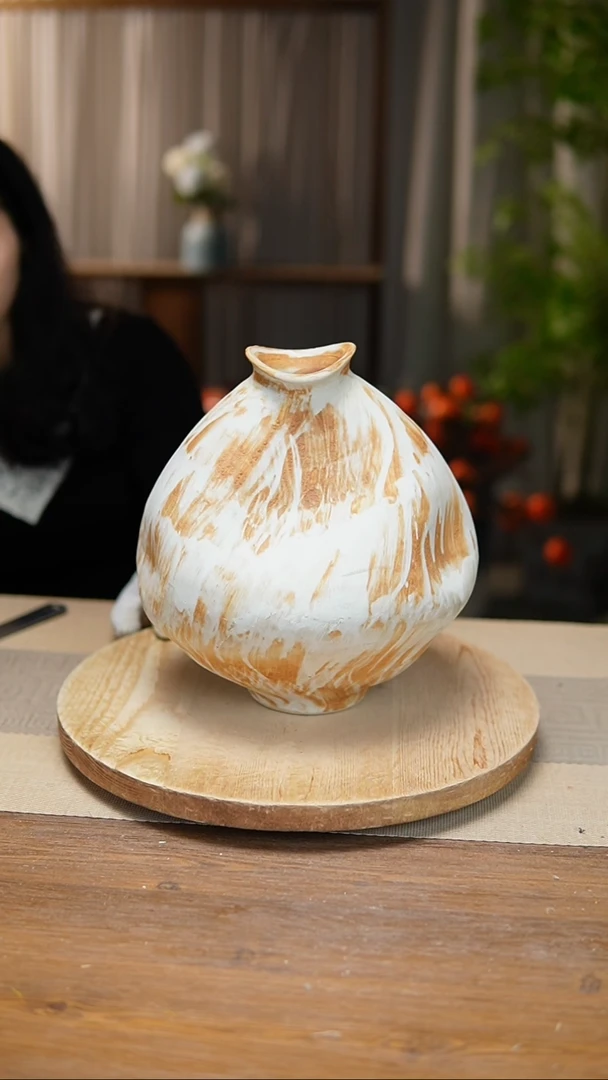 【闪购商品】陶瓷  花器诧寂黄大肚