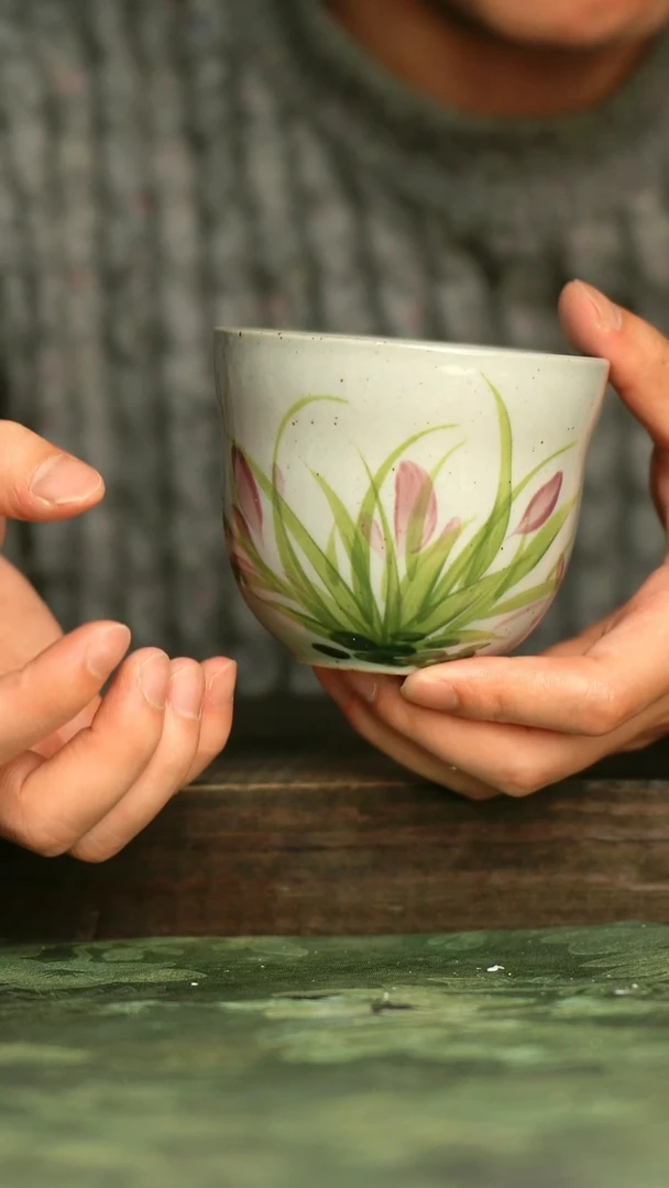 陶瓷青诗集手工手绘瓷器