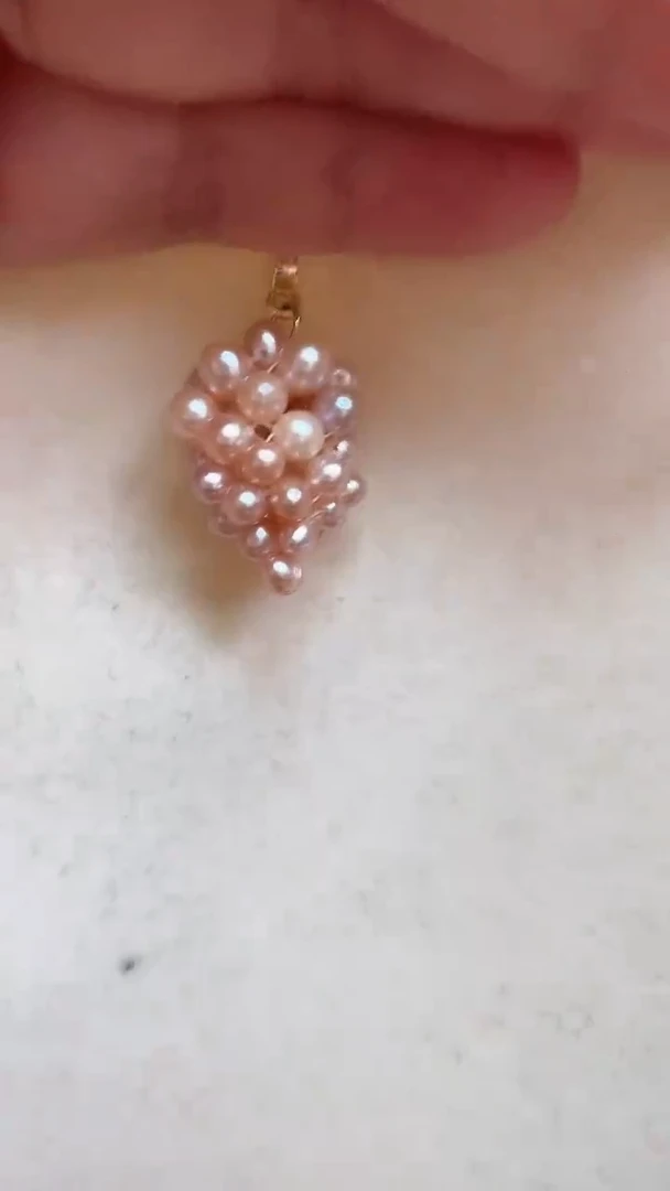 【闪购商品】淡水珍珠项链合金葡萄万能吊坠