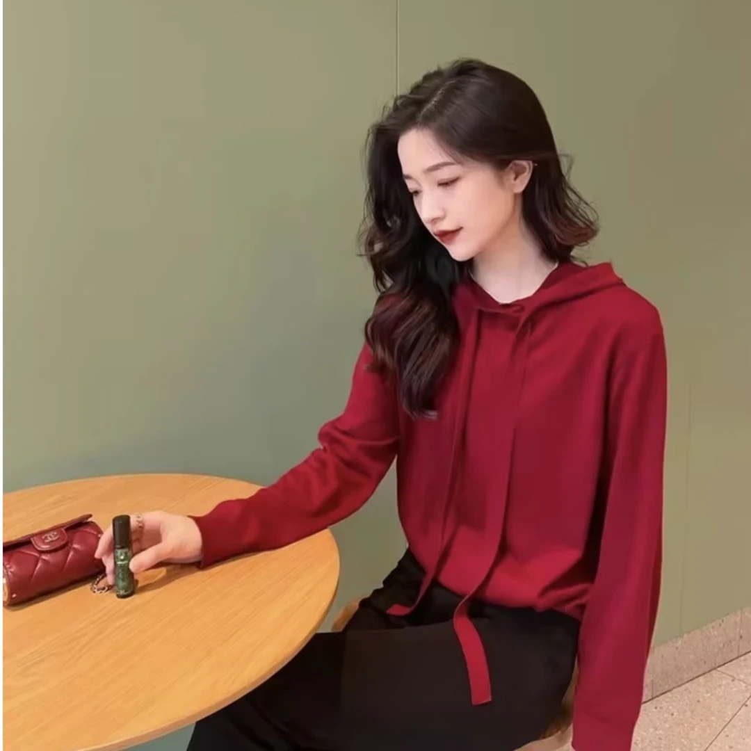 【商场同款】秋冬专柜爆款洋气连帽毛衣针织衫卫衣女摩登猫1399450