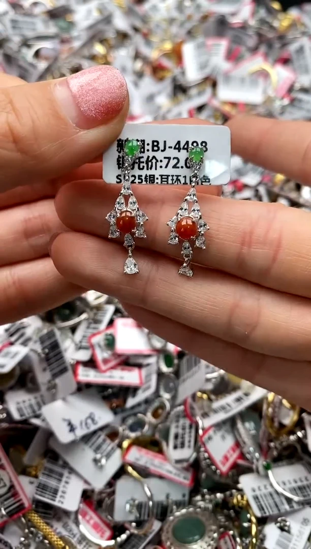 【闪购商品】翡翠戒指银S925镶嵌22222222     2