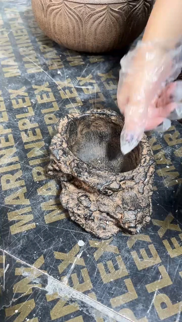 陶土丨异形假山造景盆