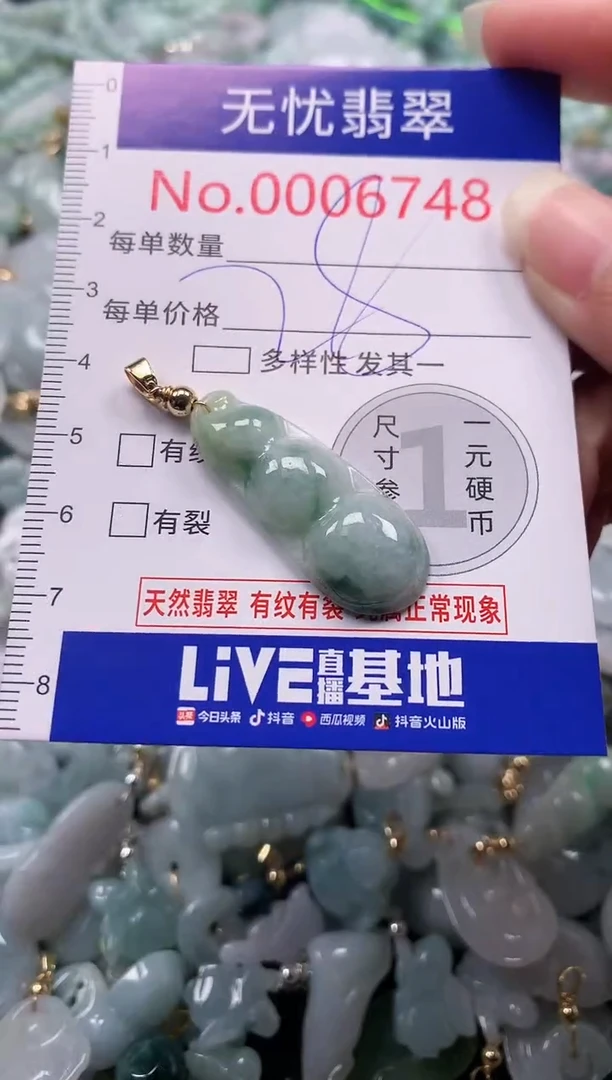 吊坠(不含链)未镶嵌翡翠6748