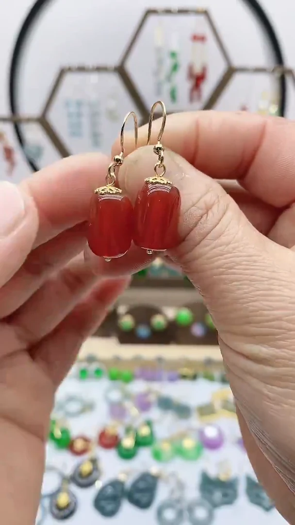 未镶嵌南红玛瑙耳饰64