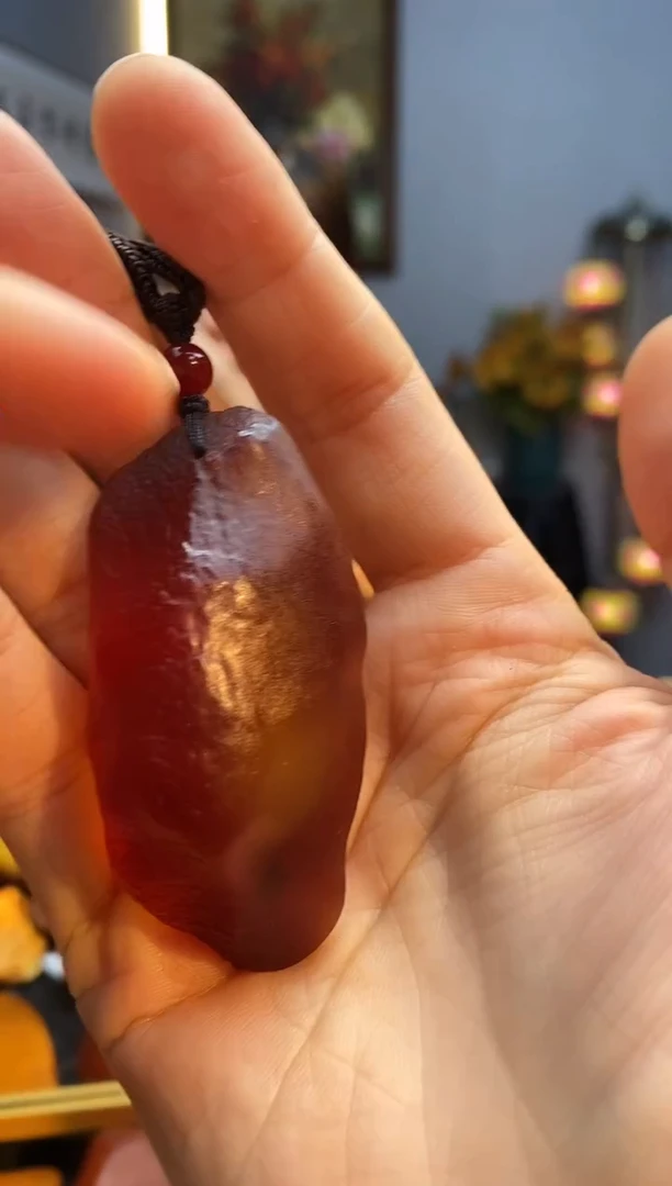 琥珀颈饰未镶嵌挂件