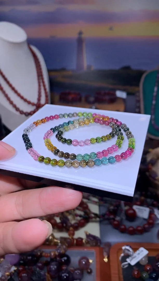 未镶嵌手串碧玺碧玺三圈手串