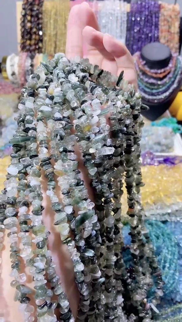 未镶嵌珠宝半成品水晶绿发晶