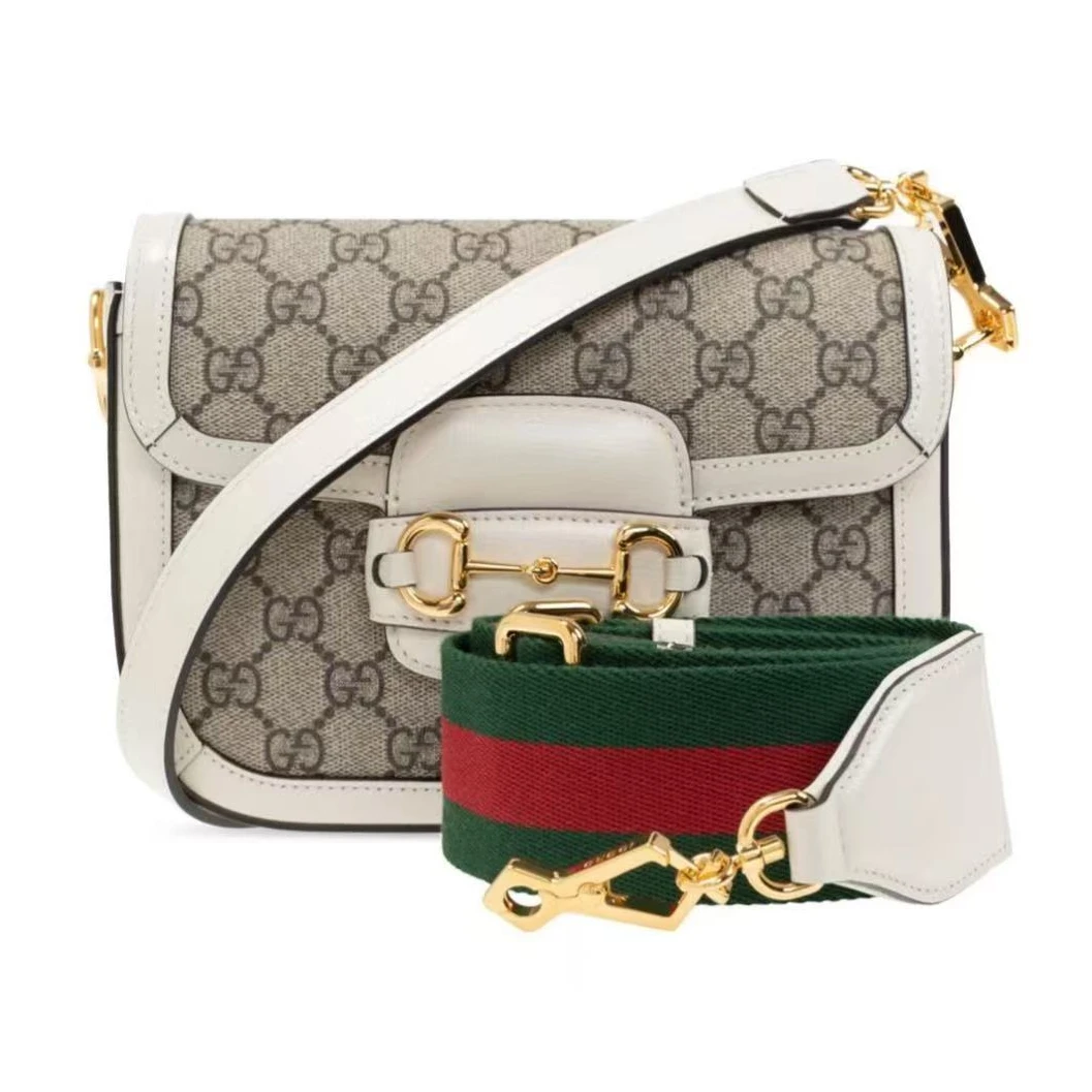 99新 GUCCI/古驰 思斯专属 古驰白色马鞍1955小号 THQW087