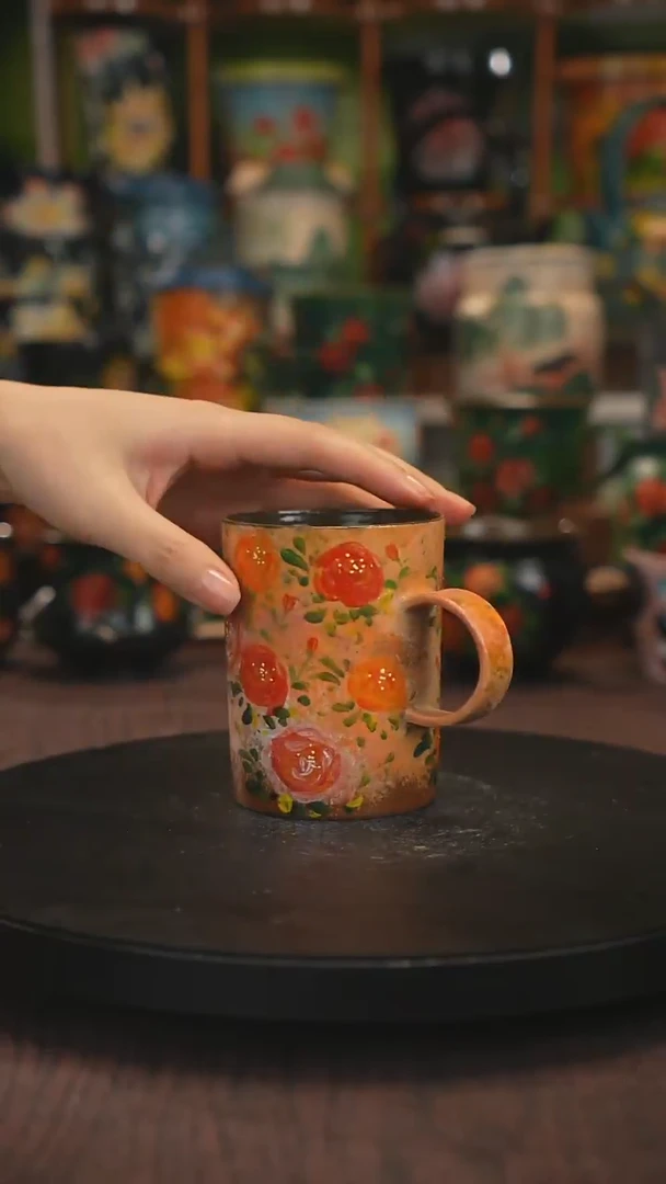 紫砂油画手绘釉下彩691