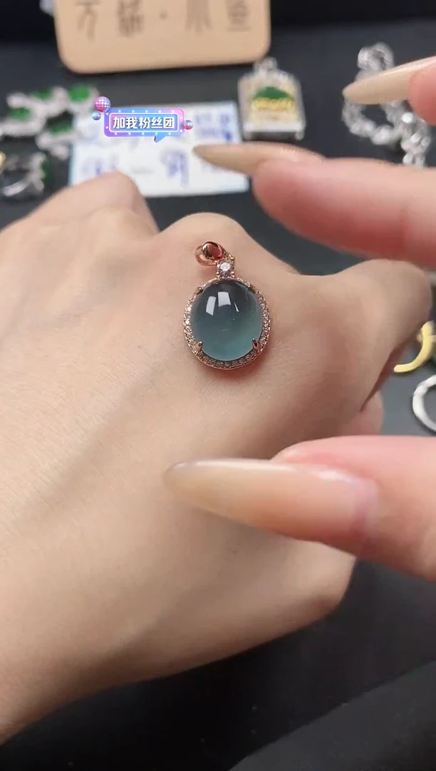 银S925镶嵌戒指翡翠51151