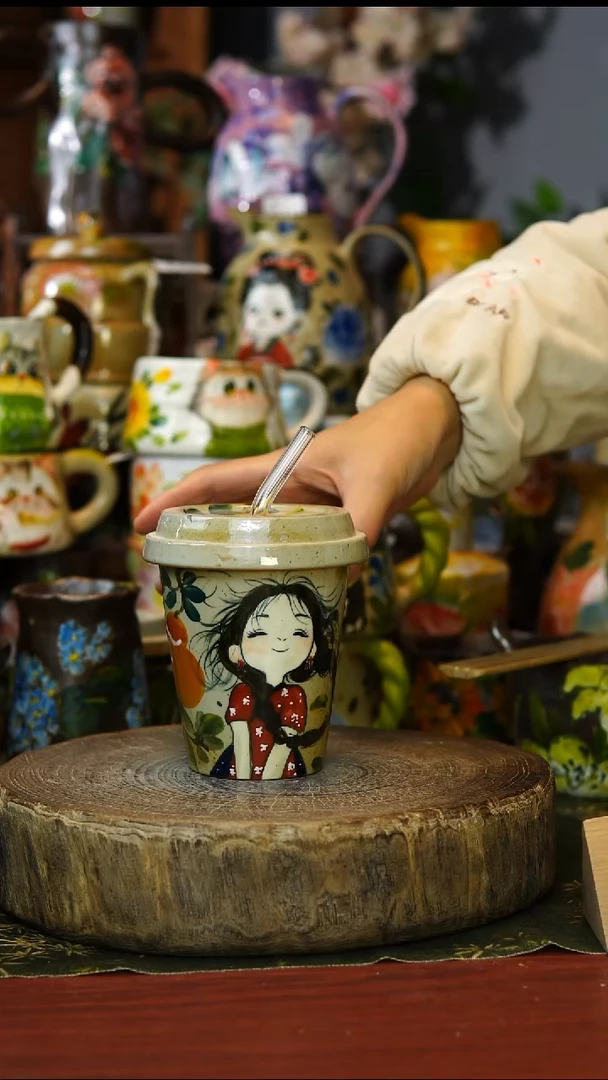 陶瓷238景德镇手工手绘釉下彩