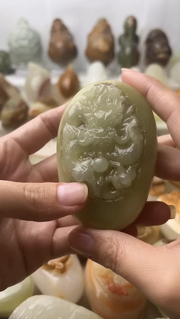 石材古青石棉纹正常不退换龙护主微瑕