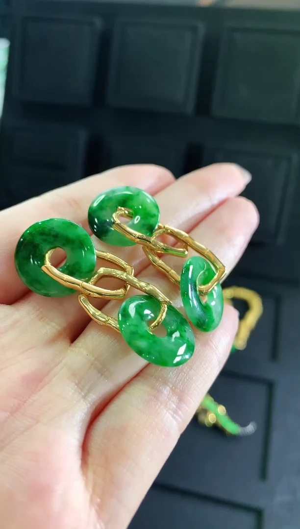 【闪购商品】翡翠耳饰银S925镶嵌不挑不选 多样性发货 发其一