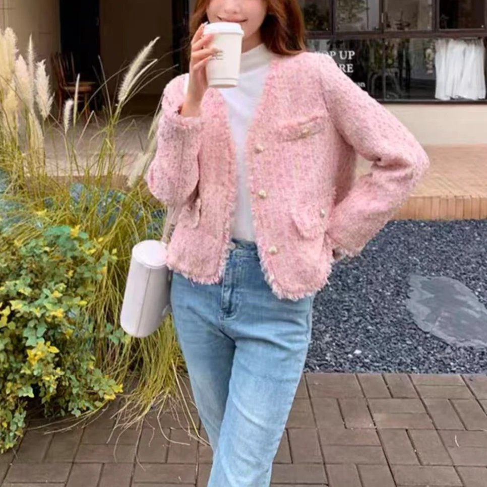 Q2512【特价-占单者限购】韩系名媛范气质短款小香风外套