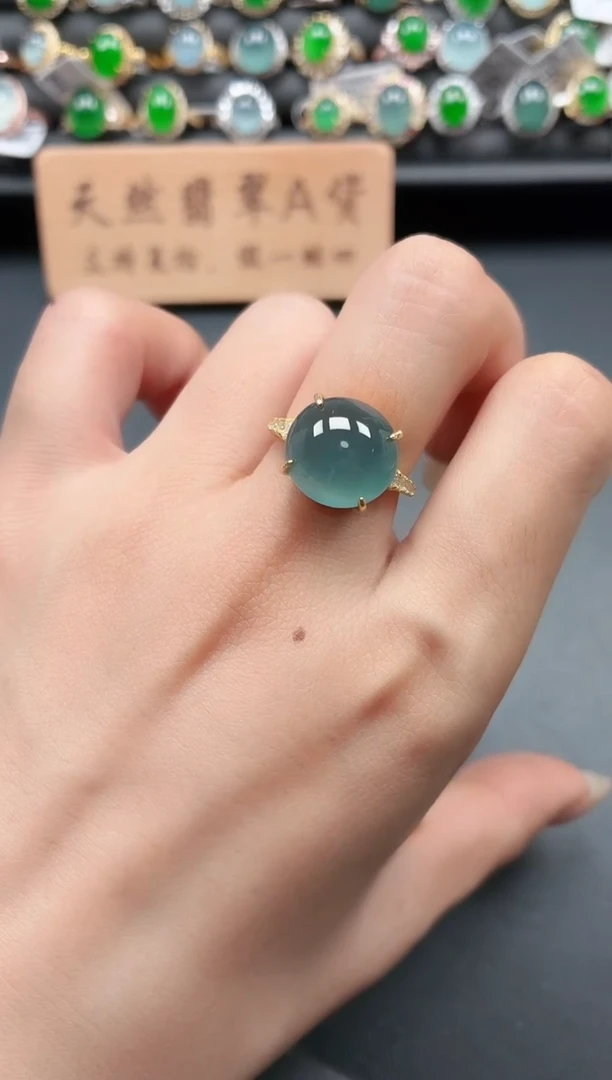 银S925镶嵌戒指翡翠1111