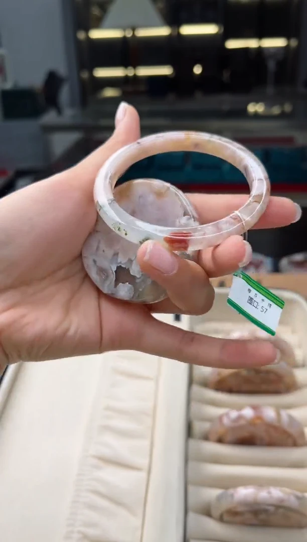石英质玉手镯未镶嵌57圈口（赠送镯心）342759