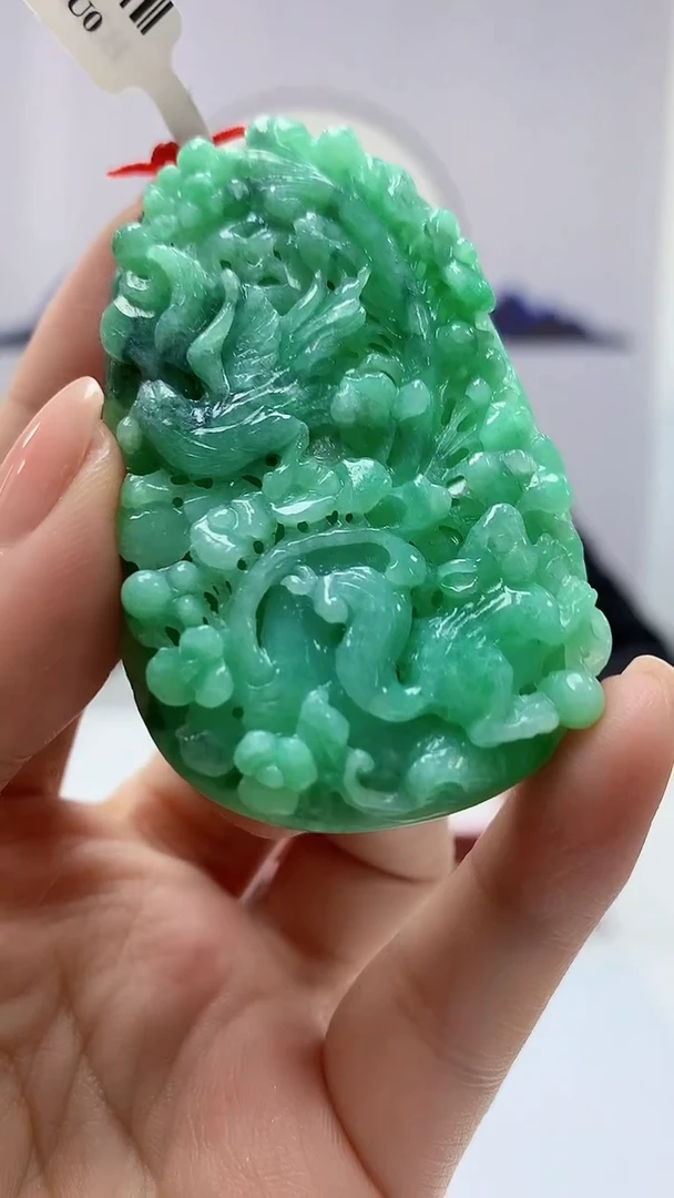 【闪购商品】定制翡翠未镶嵌4812ms-毛货166花鸟