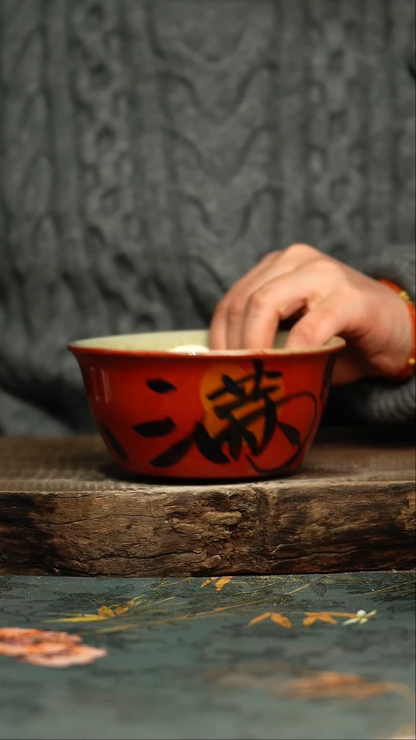 【闪购商品】杯釉下彩手工手绘同款陶器