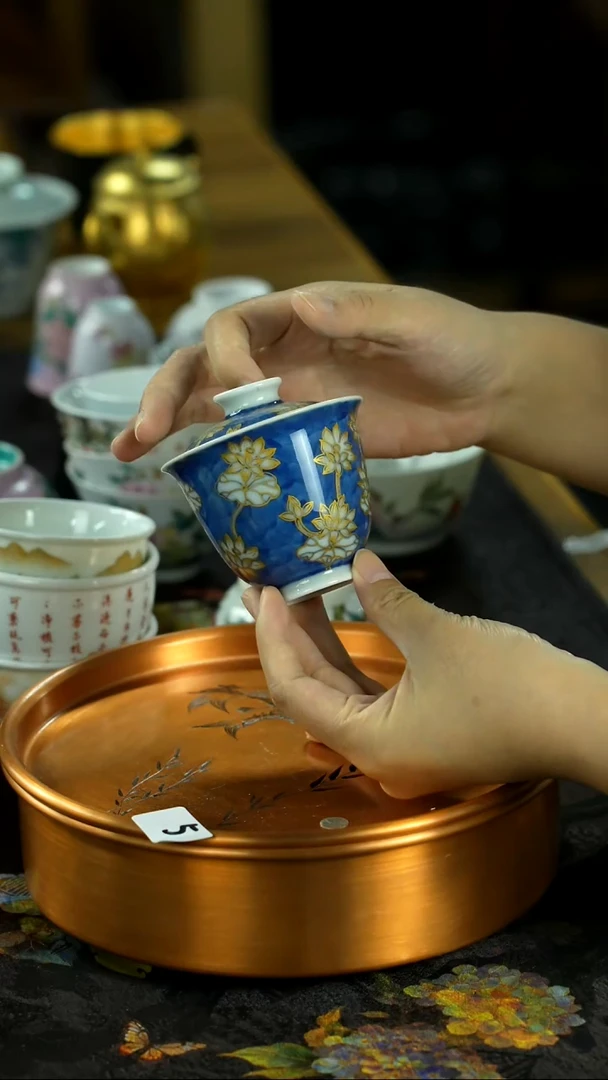 中秋国庆景德镇手绘瓷器