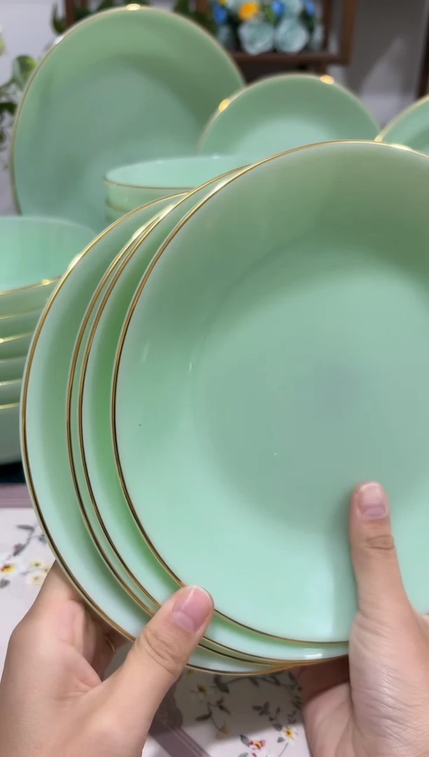 8英寸深盘4个  玉瓷【贝美】