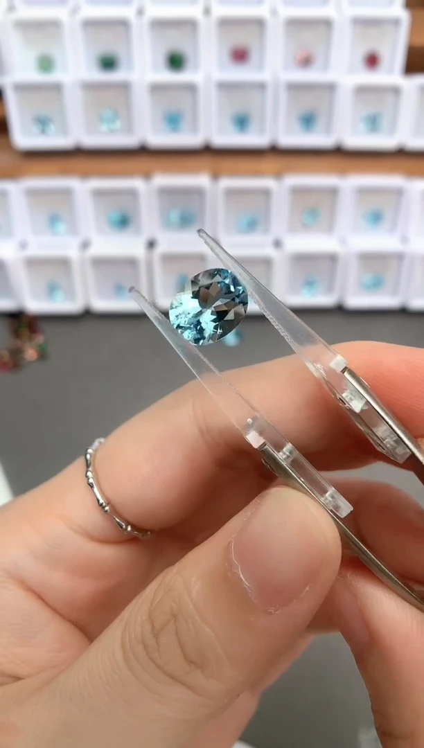 未镶嵌裸石定制海蓝宝石2.58ct  圣玛 01047