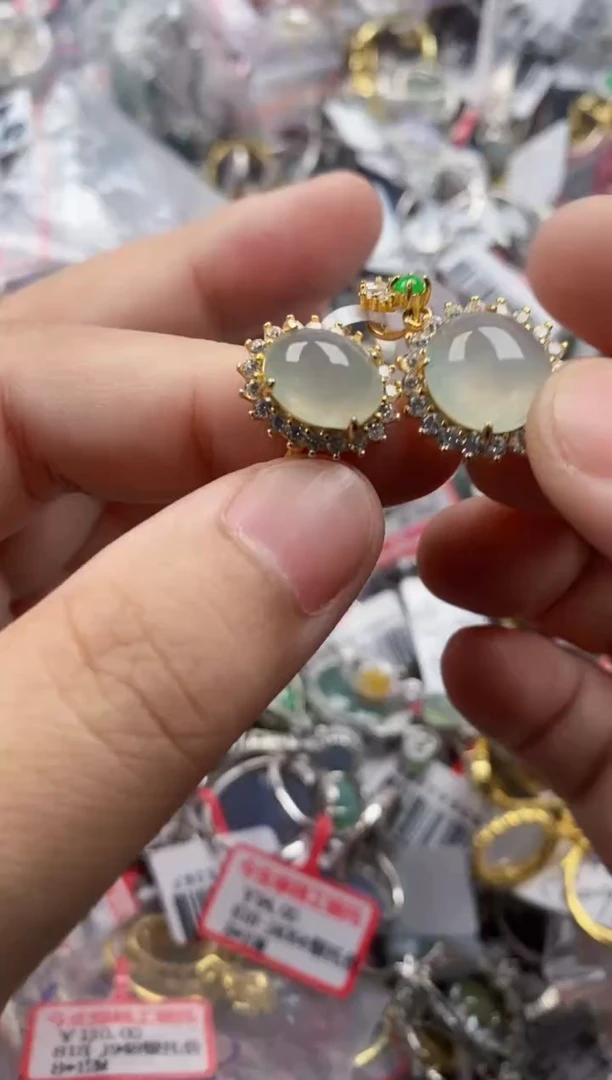 银S925镶嵌戒指翡翠111   5