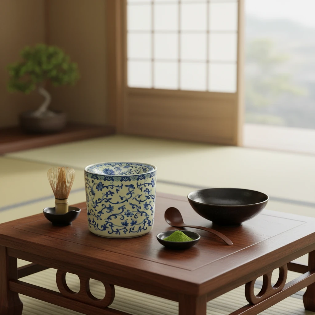 收藏 黄汝直筒缠枝莲烟灰缸 6048