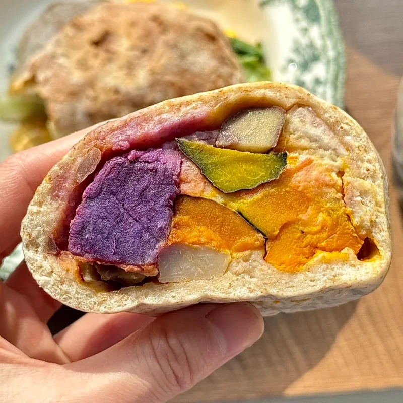 【老少皆宜】五谷丰登馒头手工手作全麦欧包夹心乳酪方便速食早餐