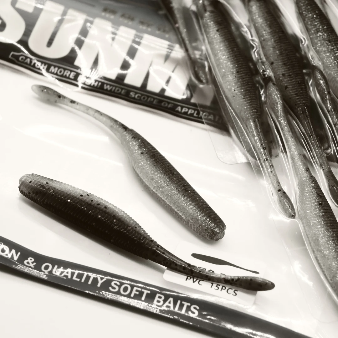 Sunmile摆尾鱼两包送钩复刻Osp无铅漂落摆尾虫加盐加腥黑坑路亚饵