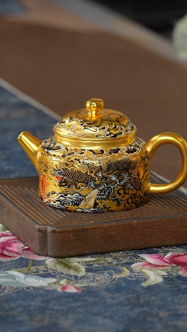 【鎏金龙海德钟壶】【13西泠礼盒】