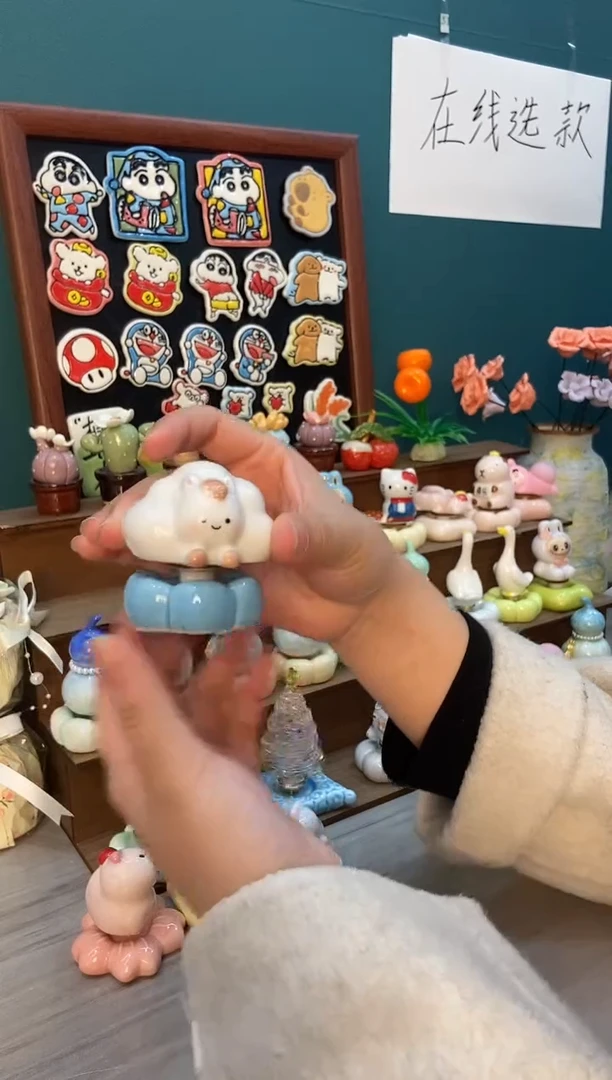 摆件陶暖羊羊景德镇陶瓷摆件1个装