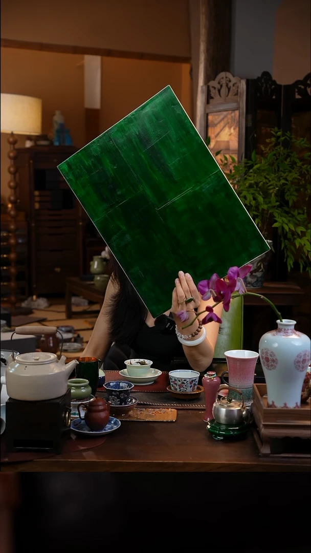 大漆茶盘包银  景德镇陶瓷福利款