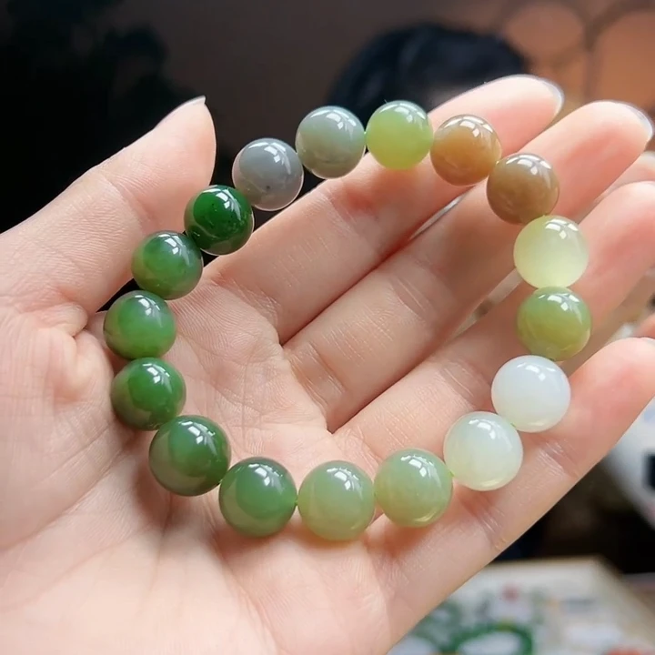 Gloire/古名【睿泽鉴宝】和田玉多宝手串（有暇有裂）11mm ZY4429-QC