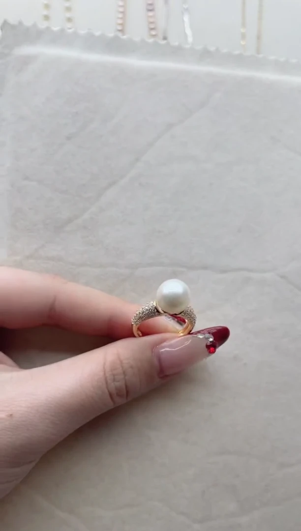 【闪购商品】海水珍珠戒指银S925镶嵌Y59