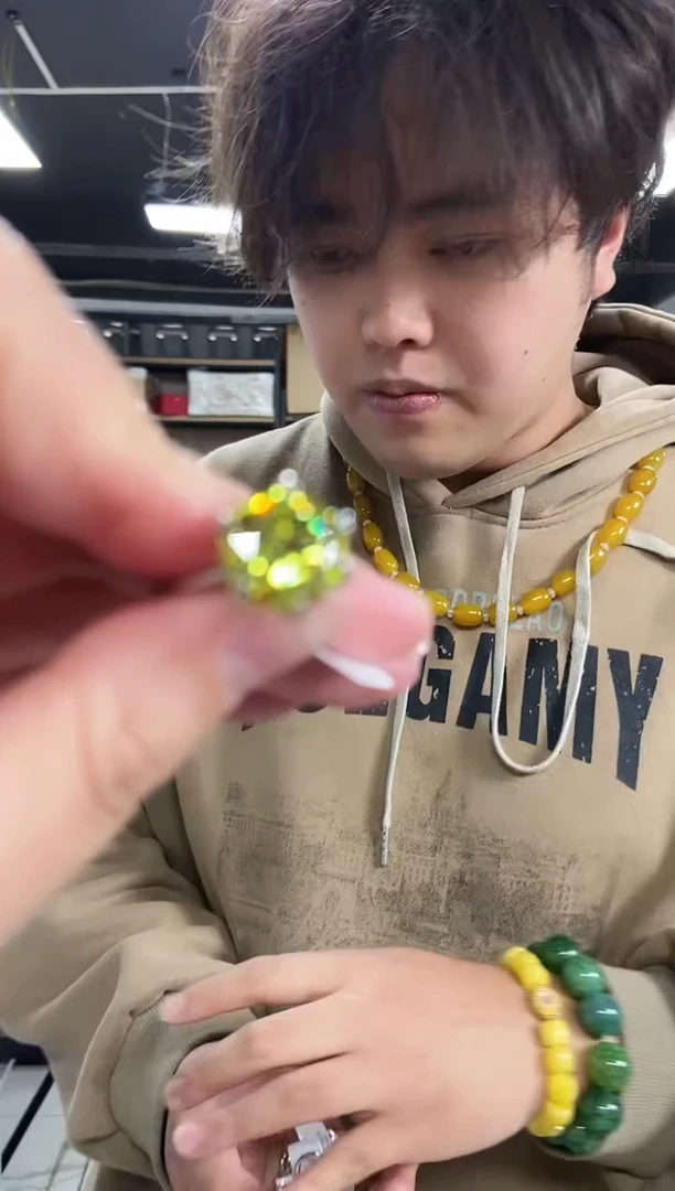 【闪购商品】橄榄石戒指未镶嵌多样性发其一颜色微差