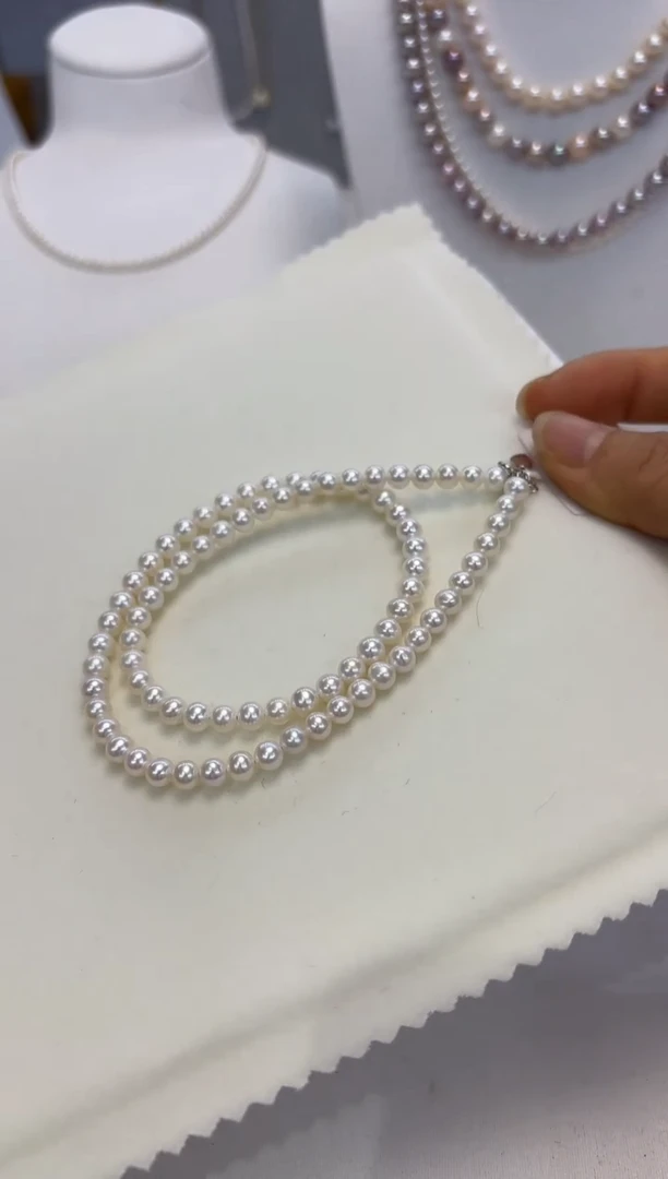 淡水珍珠银S925镶嵌颈饰5-5.5MM