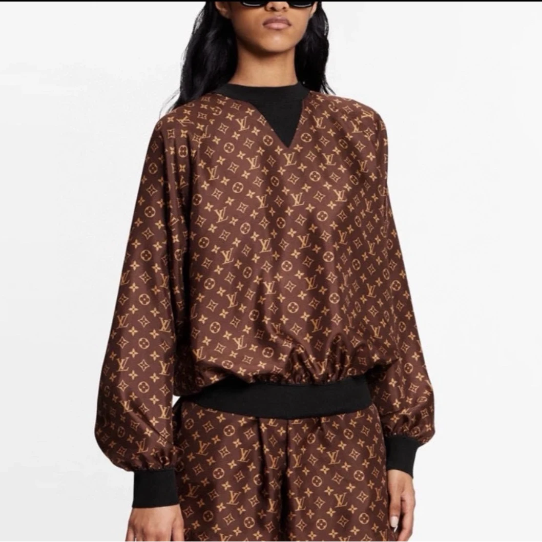 未使用 LouisVuitton/路易威登 满印Logo套头长袖卫衣