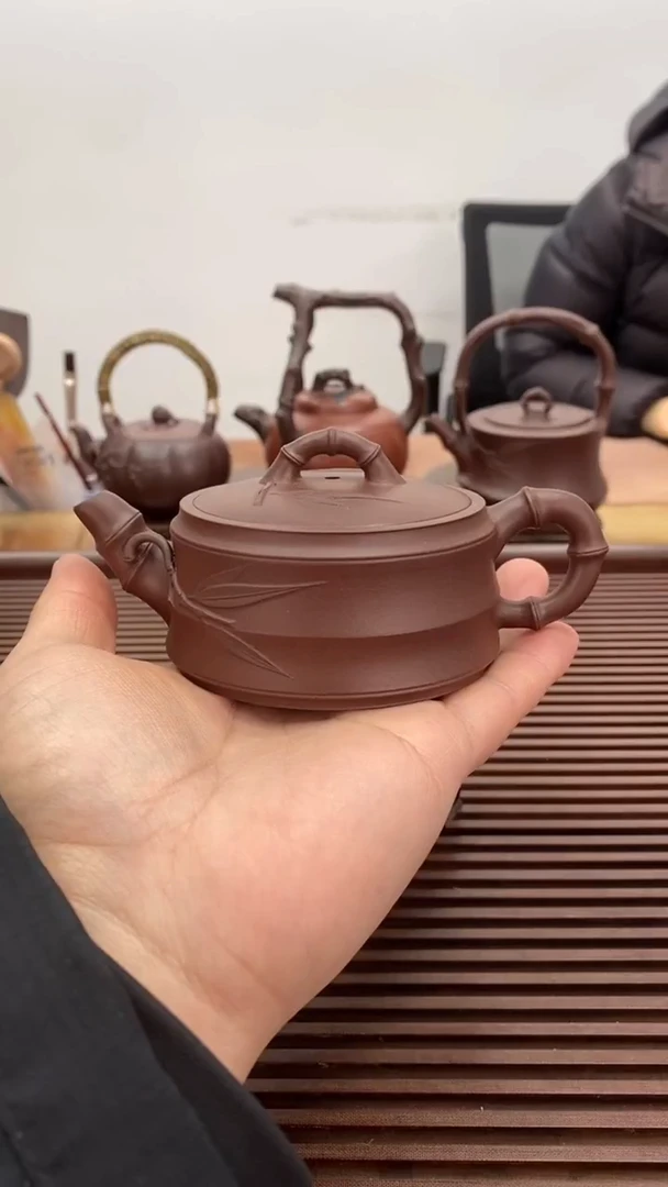 茶壶紫砂福利120毫升宽口竹段