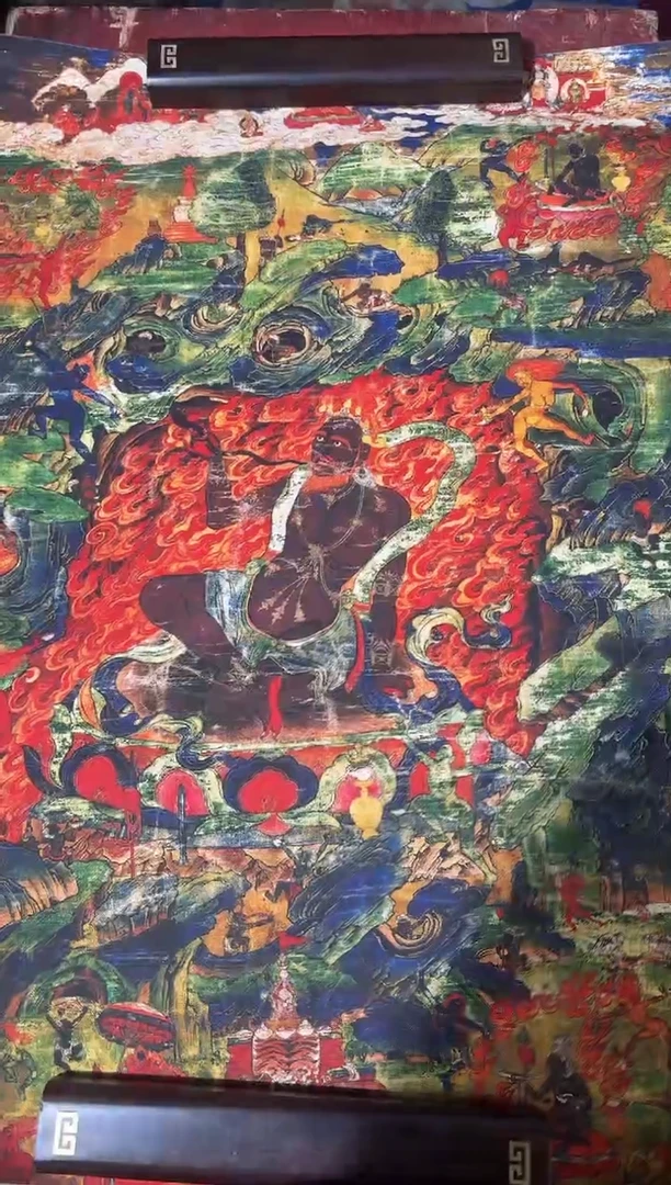 卷轴画龙妹的唐卡tk16